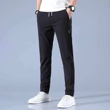 Men’s Loose Open-Crotch Sports Pants with Invisible Zipper, Plus Size