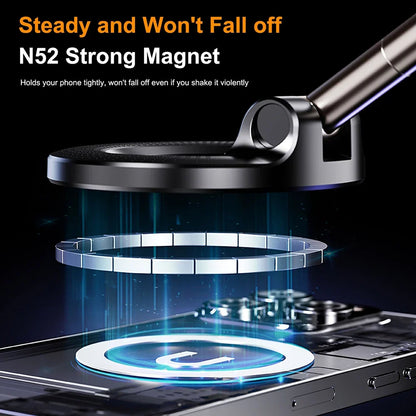 Foldable Magnetic Car Phone Holder 360° Dashboard Mount