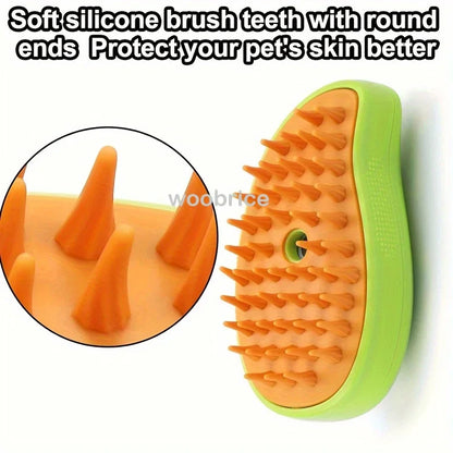 Electric Dog Steamer Brush Grooming 3 1 Steam Pet Remove Tangles Loose Hair Massage Steamy Cat