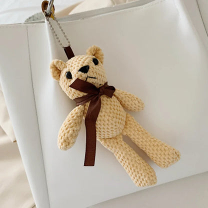 Mini Teddy Bear Plush Keychain – Soft Stuffed Doll for Party & Wedding Gifts