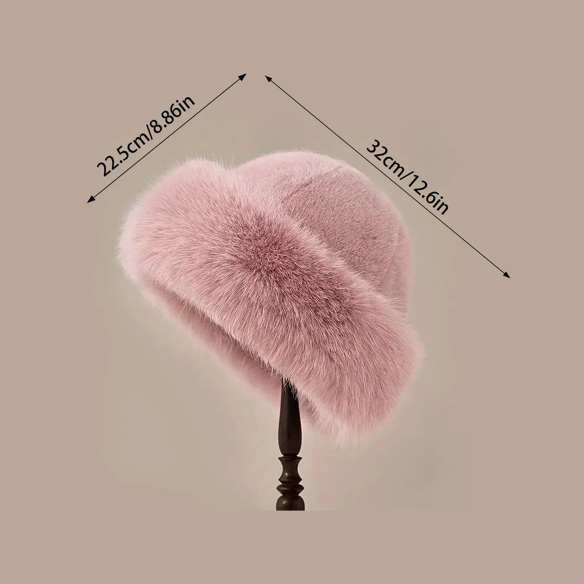 Faux Fur Winter Hat for Women – Warm Fluffy Beanie with Ear Protection