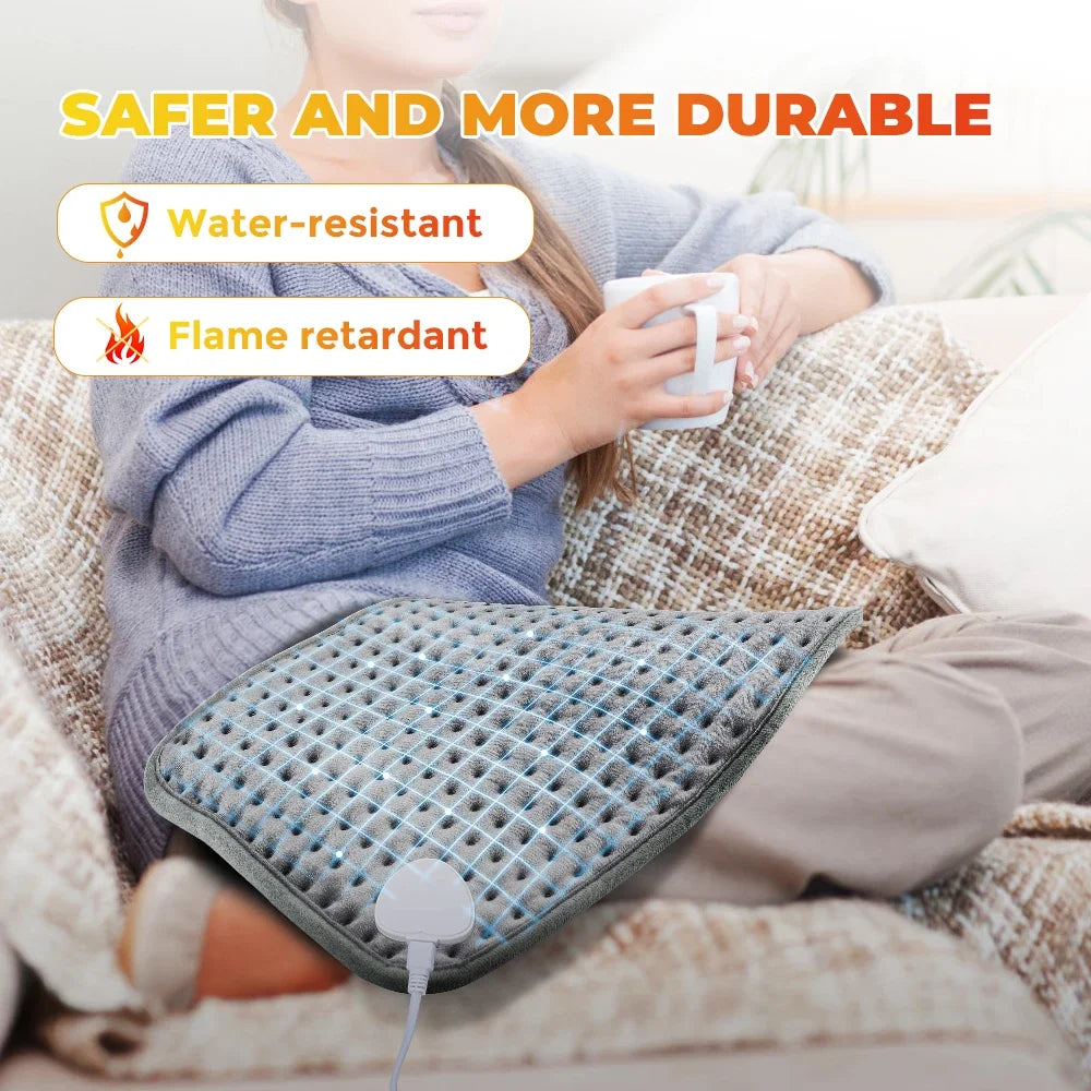 Electric Heated Blanket Mat with Timer for Bed and Sofa