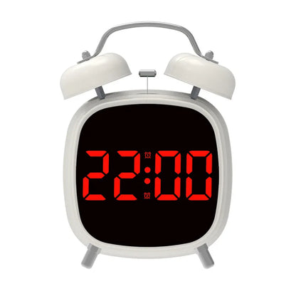 Double Bell Digital Alarm Clock – Voice Control, Super Loud, Night Mode