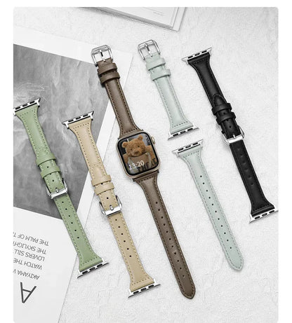 Slim Leather Band for Apple Watch, 40–49mm, Women’s Style