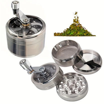 Manual Spice Grinder with Hand Crank – Stainless Steel