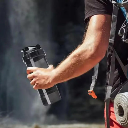3 Layer Protein Shaker Bottle with Storage Compartments