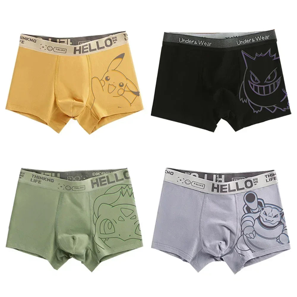 Pokémon Boxer Briefs for Men – Anime Character Underwear