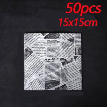 Food Wrapping Paper Sheets – Oil-Proof Baking & Burger Liner (50pcs)
