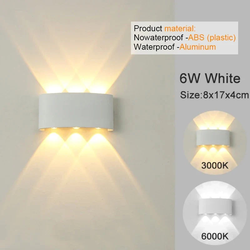 LED Wall Sconce Up Down Light – Modern Indoor Outdoor Wall Lamp