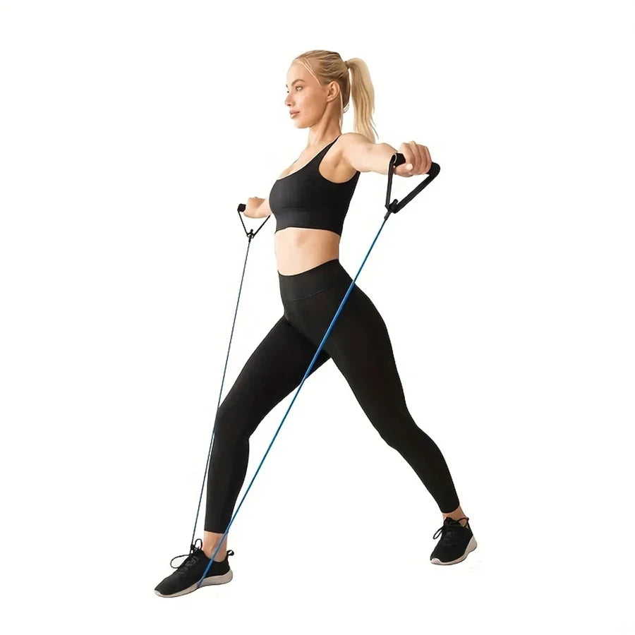 4 Level Resistance Band with Handles for Home Workouts