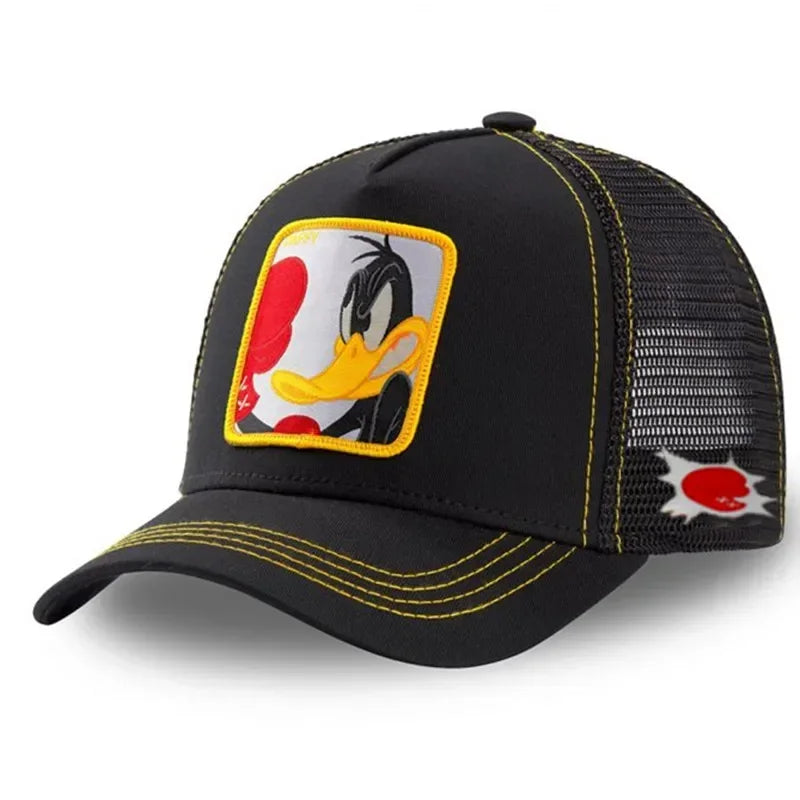 Unisex Anime Cartoon Cotton Trucker Snapback Cap