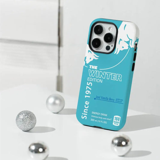 Energy Drink Graphic iPhone Case – Sea Blue Edition