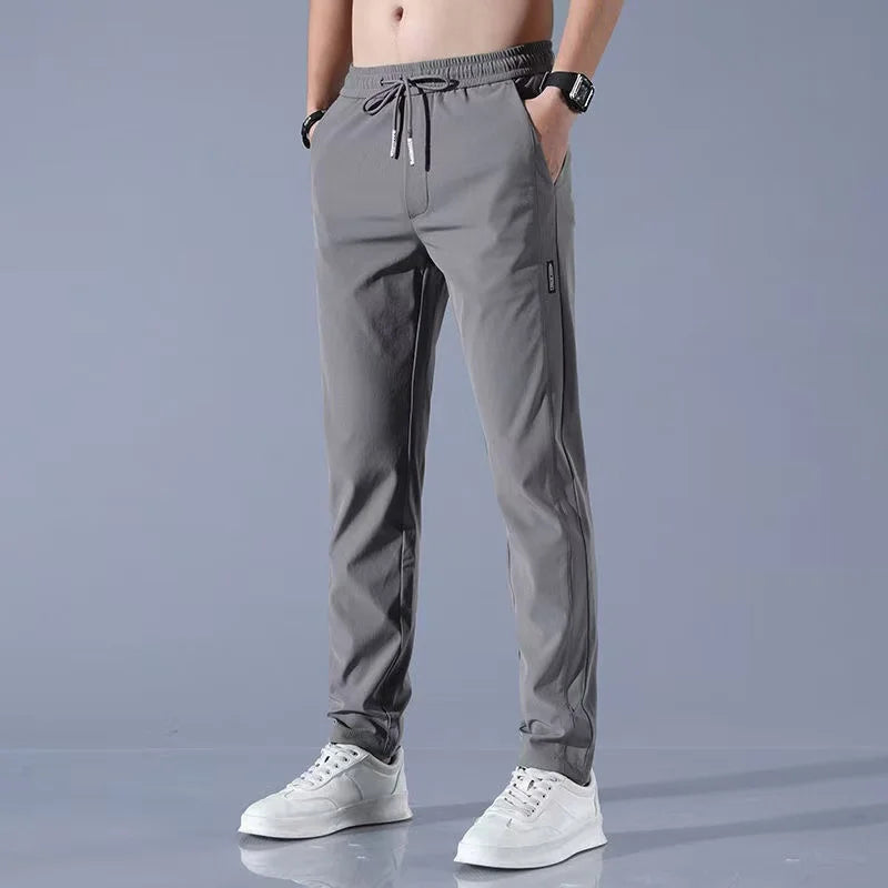 Men’s Loose Open-Crotch Sports Pants with Invisible Zipper, Plus Size