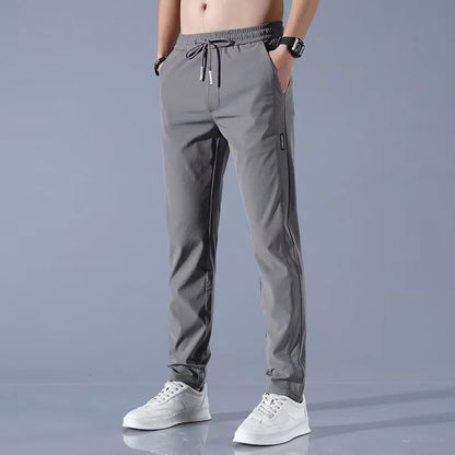 Men’s Loose Open-Crotch Sports Pants with Invisible Zipper, Plus Size