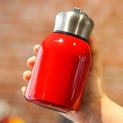 300ml Stainless Steel Mini Travel Thermos Cup with Carry Ring