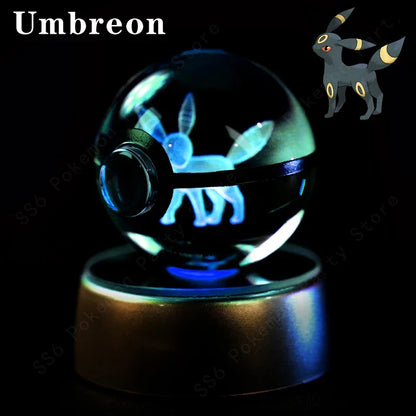 Pokémon 3D Crystal Ball Night Light with Mewtwo & Pikachu