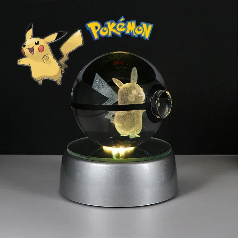 Pokémon 3D Crystal Ball with LED Light Base