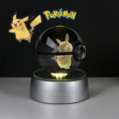Pokémon 3D Crystal Ball with LED Light Base