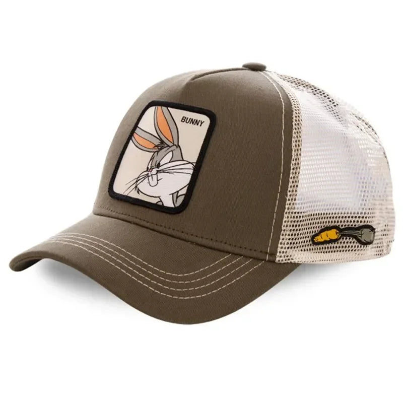 Unisex Anime Cartoon Cotton Trucker Snapback Cap