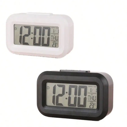 Digital Alarm Clock – Mini Smart Bedside Clock with Glow Display