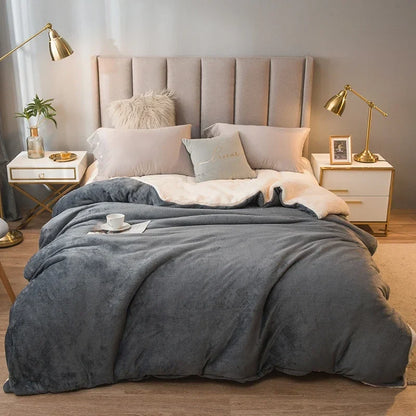 Winter Throw Blanket Double-Sided Sherpa Fleece Warm Bed Blanket