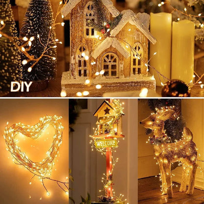 LED Firecracker Fairy String Lights – USB Powered with Remote Control, 3/6/9M