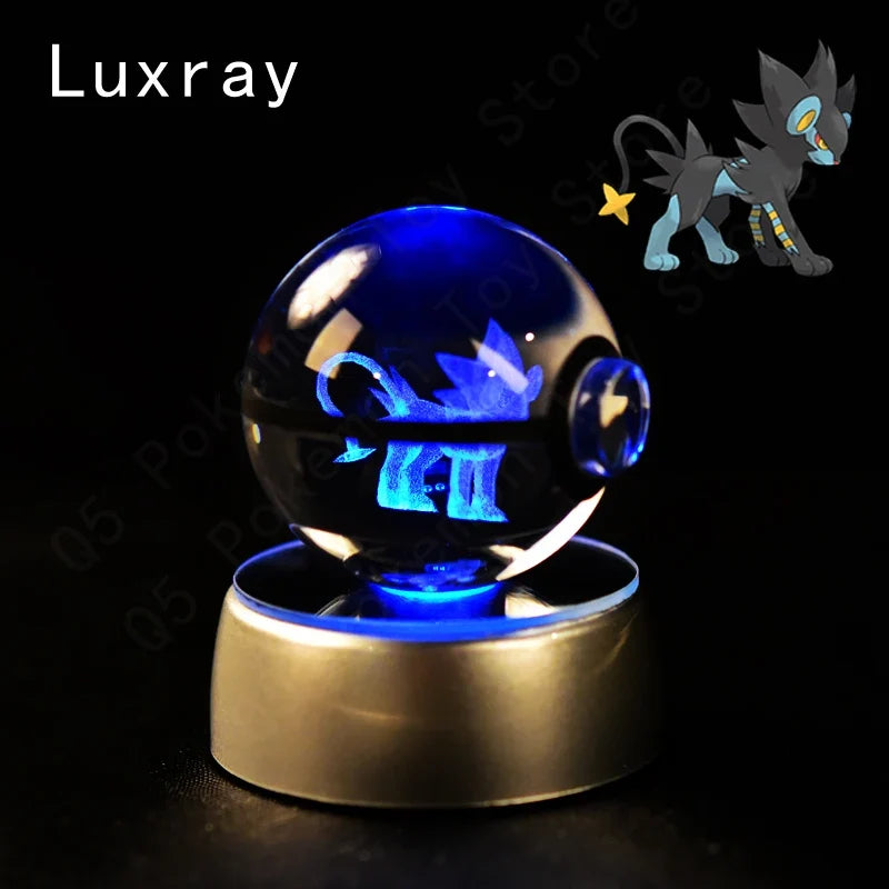 Pokémon 3D Crystal Ball Night Light with Mewtwo & Pikachu