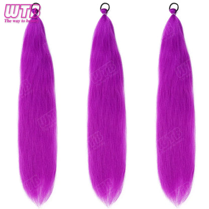 26 Inch Purple Braided Ponytail Hair Extension