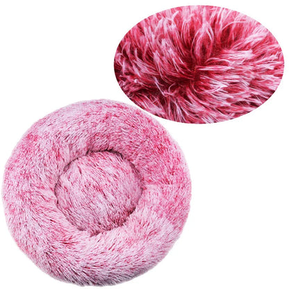 40-90cm 6 Sizes Round Pet Bed Large Dog Super Soft Cat Plush House Medium Winter Warm Sleeping