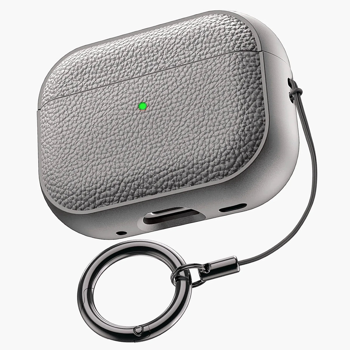 AirPods Case Leather Pattern TPU Cover with Keychain