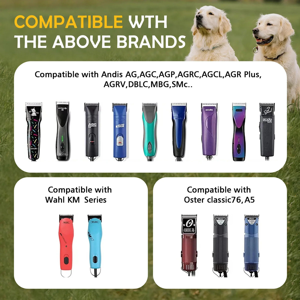 Dog Grooming Clipper Replacement Blades Compatible Andis Pet