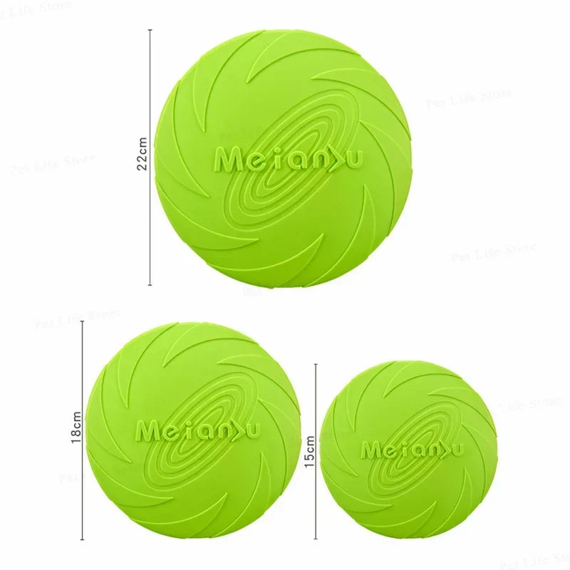 Dog Frisbee Rubber Flying Disc Toy – Bite-Resistant Outdoor Training Disc for Dogs