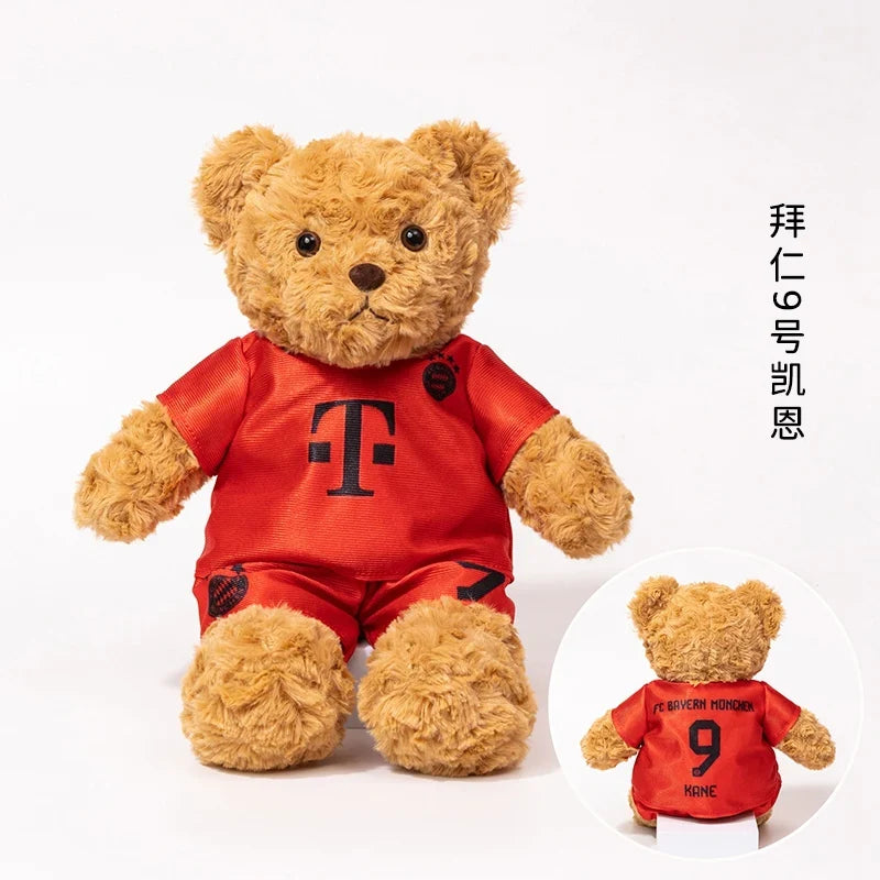 Football Player Plush Teddy Bear – Soccer Star Stuffed Doll