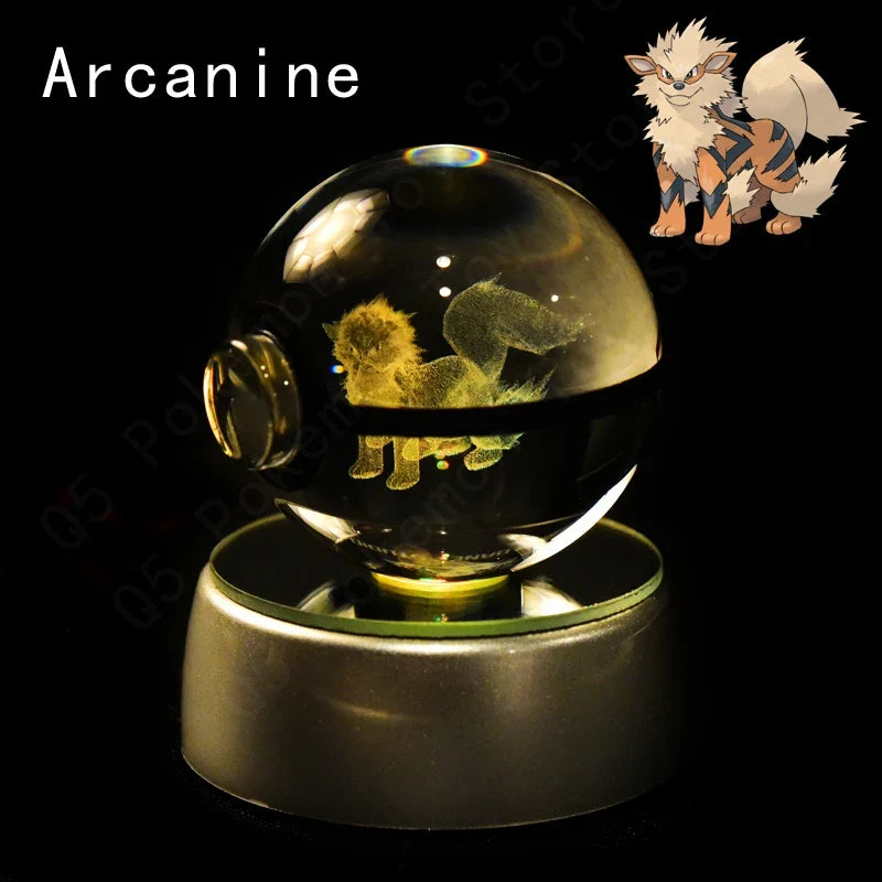 Pokémon 3D Crystal Ball Night Light with Mewtwo & Pikachu