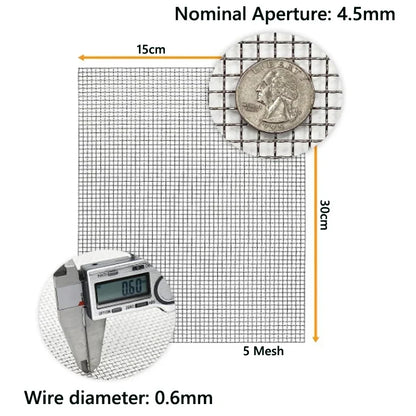304 Stainless Steel Woven Wire Mesh Filter Screen – 4 to 500 Mesh