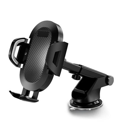 360° Car Phone Mount with Suction Cup & Retractable Arm
