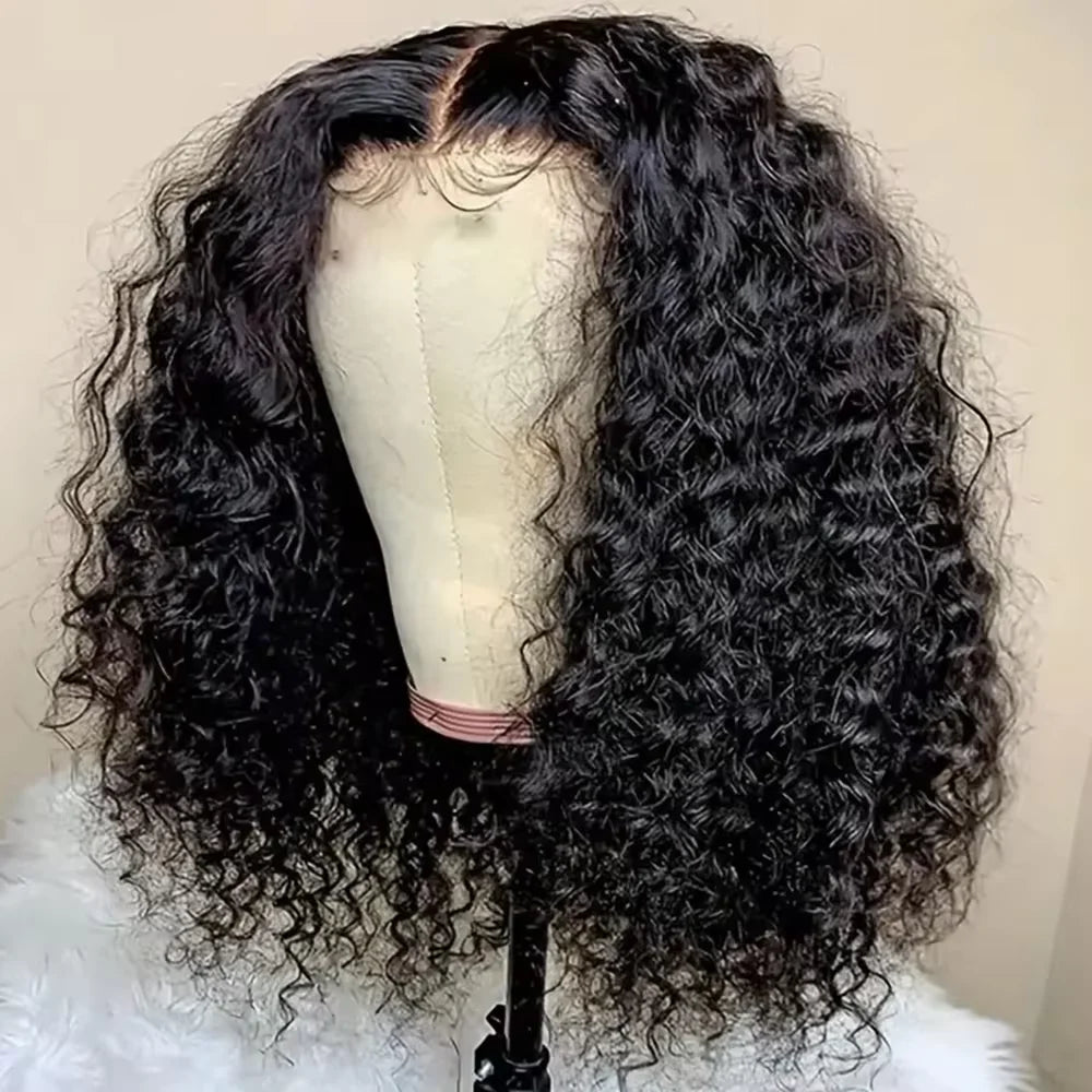Deep Wave Short Bob Wig – 13x4 HD Lace Front Human Hair, 200% 250% Density