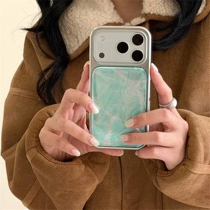 Water Ripples Pattern Electroplated Resin Casting iPhone Case
