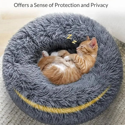 40-90cm 6 Sizes Round Pet Bed Large Dog Super Soft Cat Plush House Medium Winter Warm Sleeping