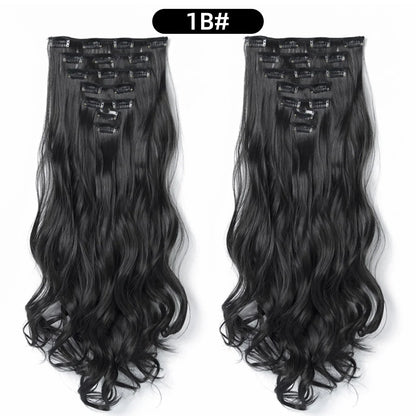 22 Inch Curly Wavy Clip In Hair Extensions 7PCS