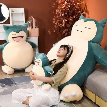 200cm Huge Pokemon Snorlax Anime Plush Toys Big Pok Mon Plushie Kawaii Semi-Finished Leather Holster
