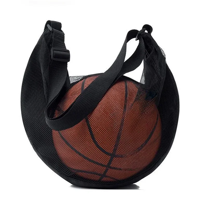 Single Basketball Carry Bag with Zipper Pocket