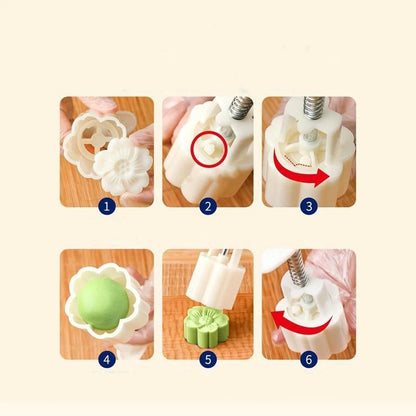 Mooncake Mold DIY Hand Press – Pastry & Mung Bean Cake Stamp